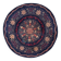 Vintage circular rug signed 'LELEU'