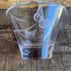 Old cut crystal d'arques pocket bowl with engraved butterfly decoration vintage