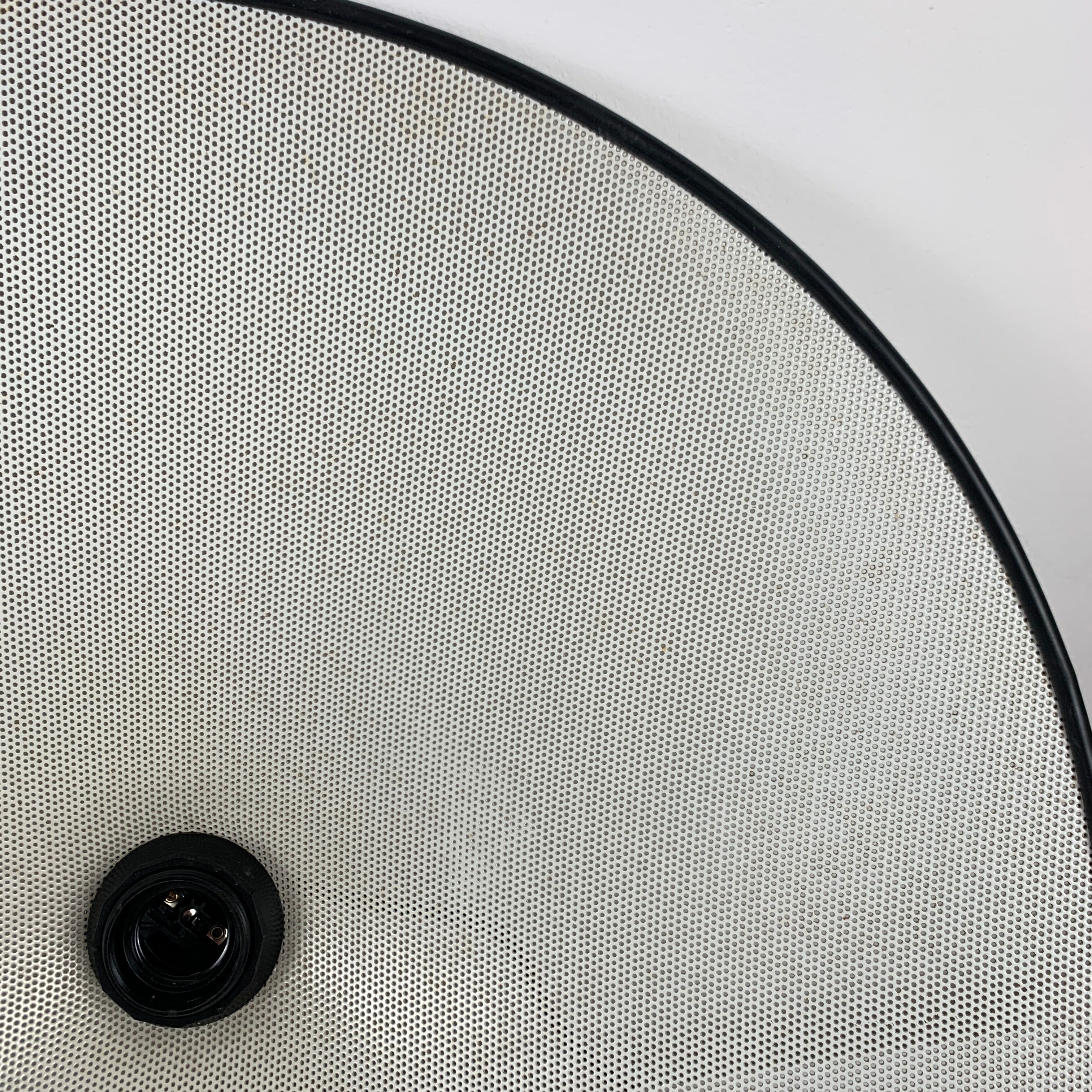 White perforated tole hanging