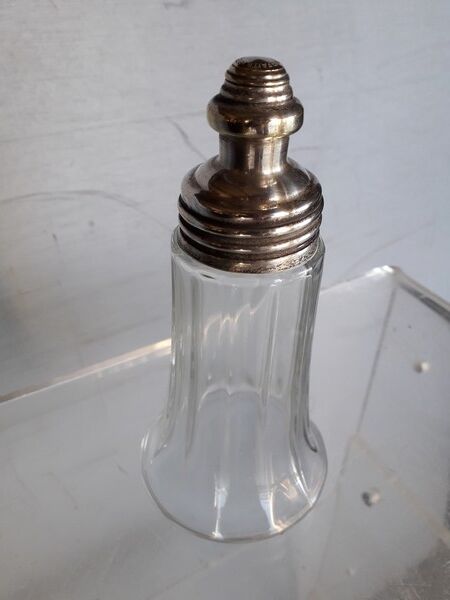 Sugar-washer - The perfect - glass and silver metal 1950