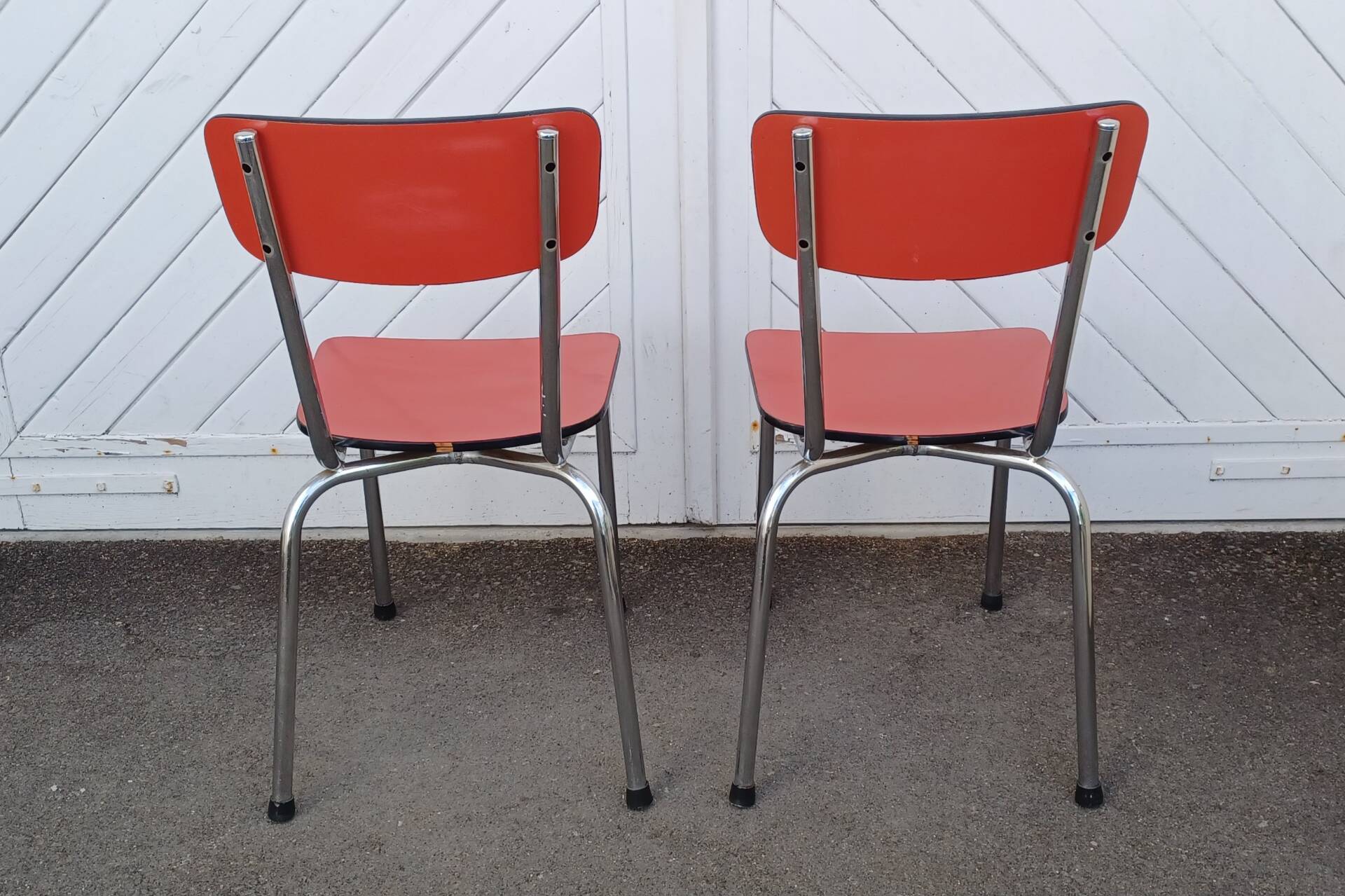 Pair of vintage formica chairs