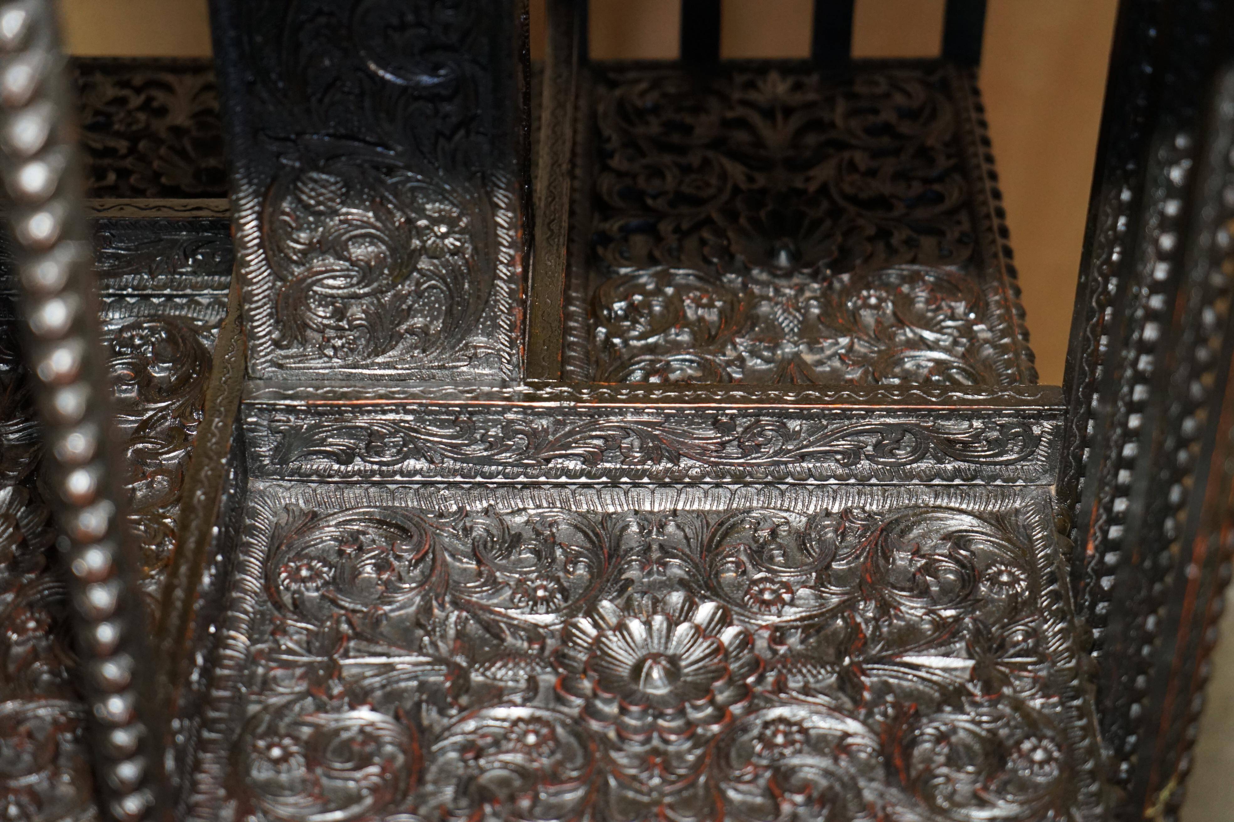 Anglo-Indian revolving library table, decorated, 1880.