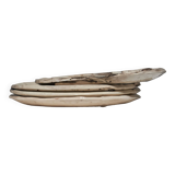 SET OF 4 GLAZED CERAMIC BREAKFAST PLATES