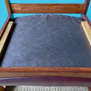 Pair of armchairs in Rio rosewood and plum leather, Denmark 1960
