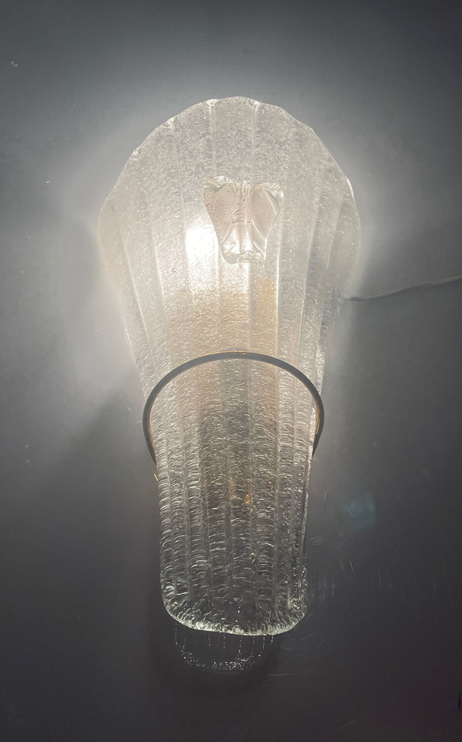 Large Venetian Murano Glass Sconces Set of 3