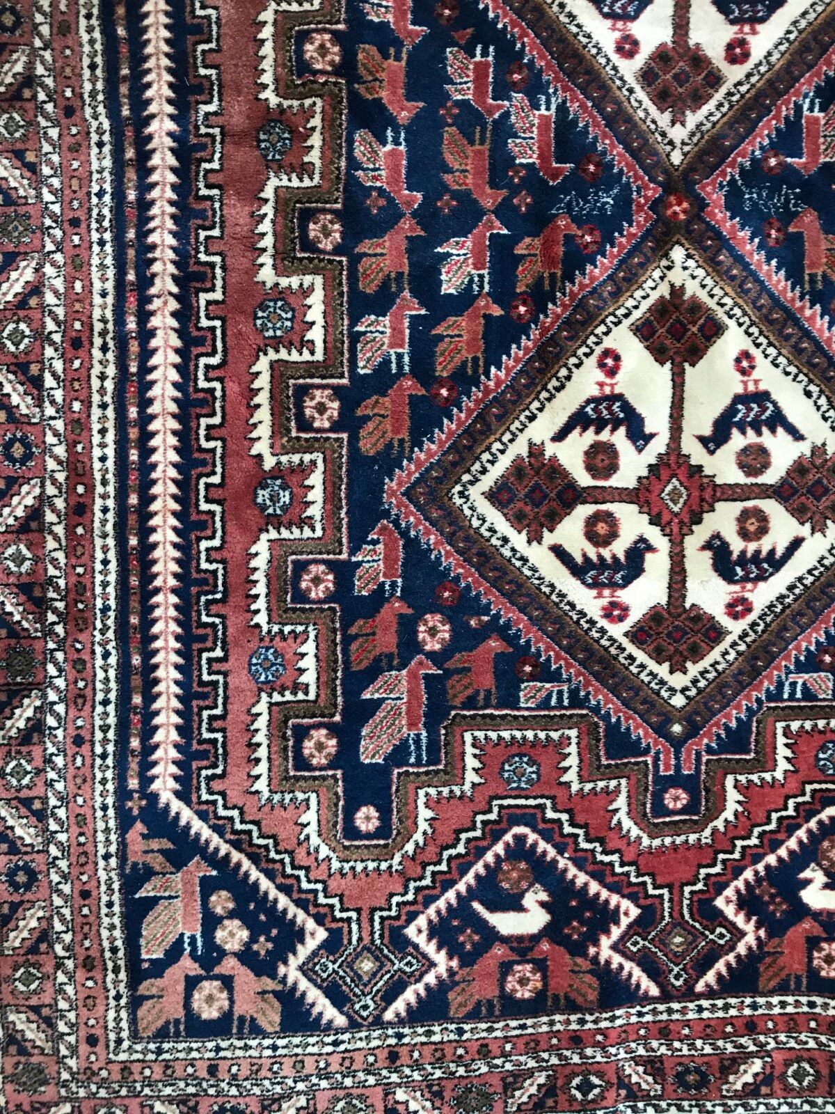 Carpet vintage Persian Afshar done hand 143 X 187 CM
