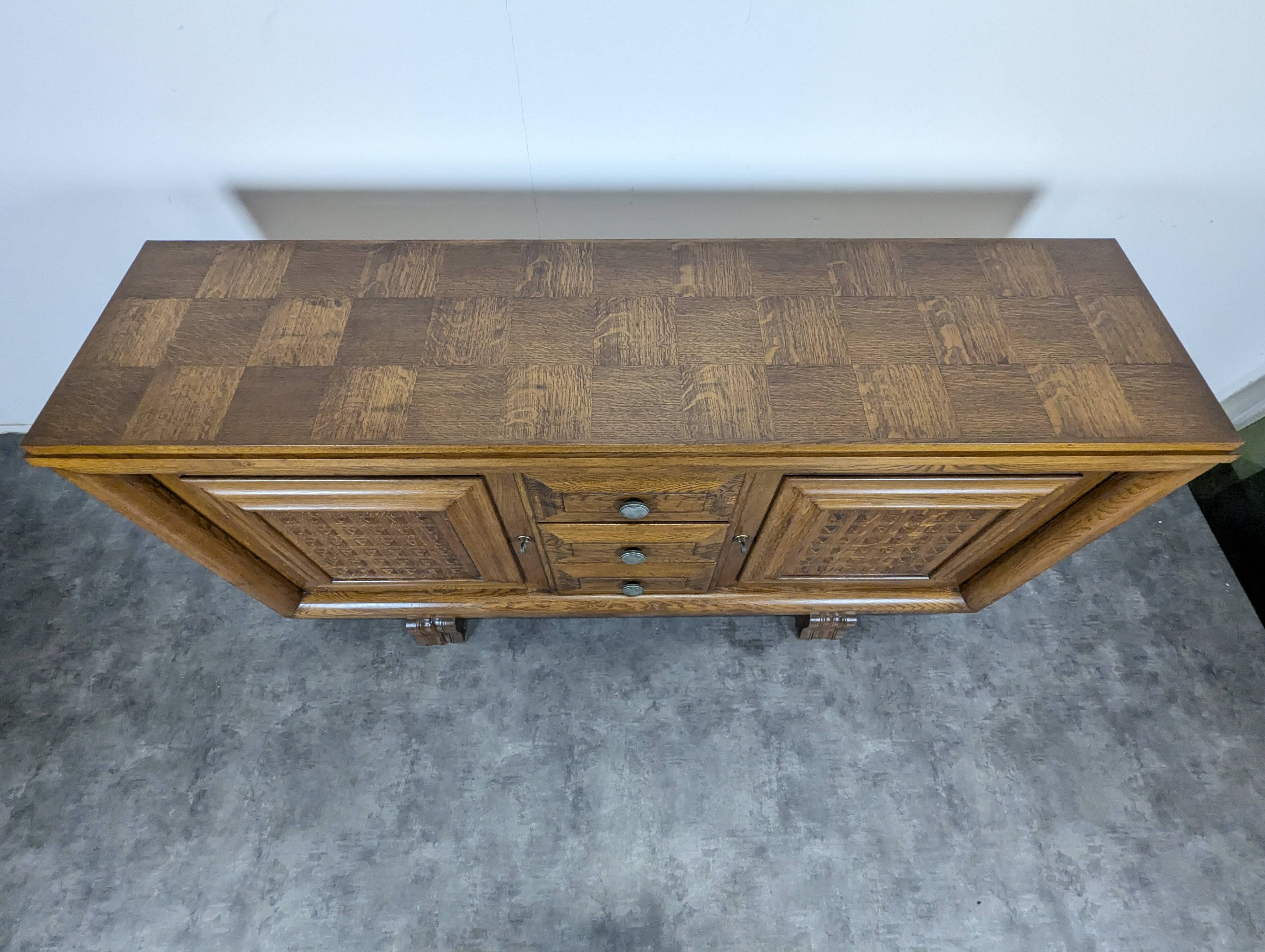 Brutalist sideboard in the spirit of Dudouyt.