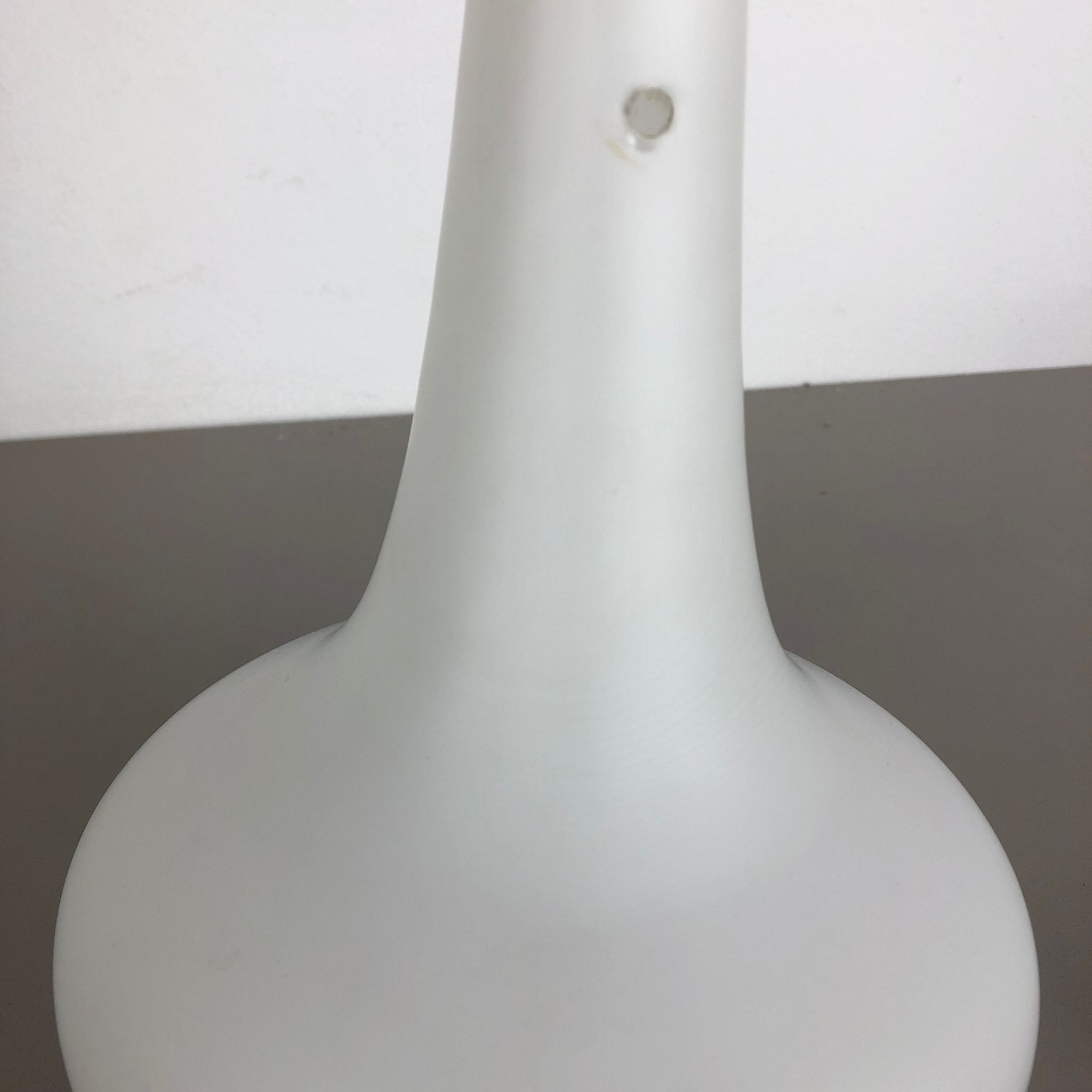 Original midcentury opal glass tube hanging light, italy, 1950