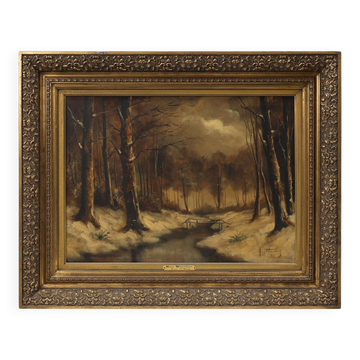 Oil Painting “Hover en Flandre” by the Dutch Artist Henri Wouters