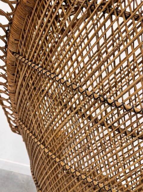 Pomare armchair, known as “Emmanuelle”, in rattan – Iconic piece restored