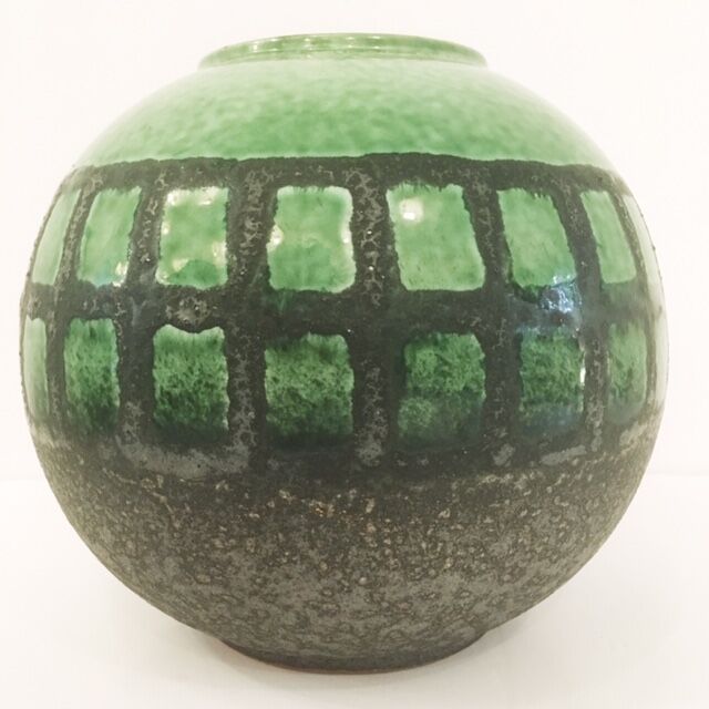 Ceramic globe vase, West Germany