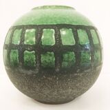 Ceramic globe vase, West Germany
