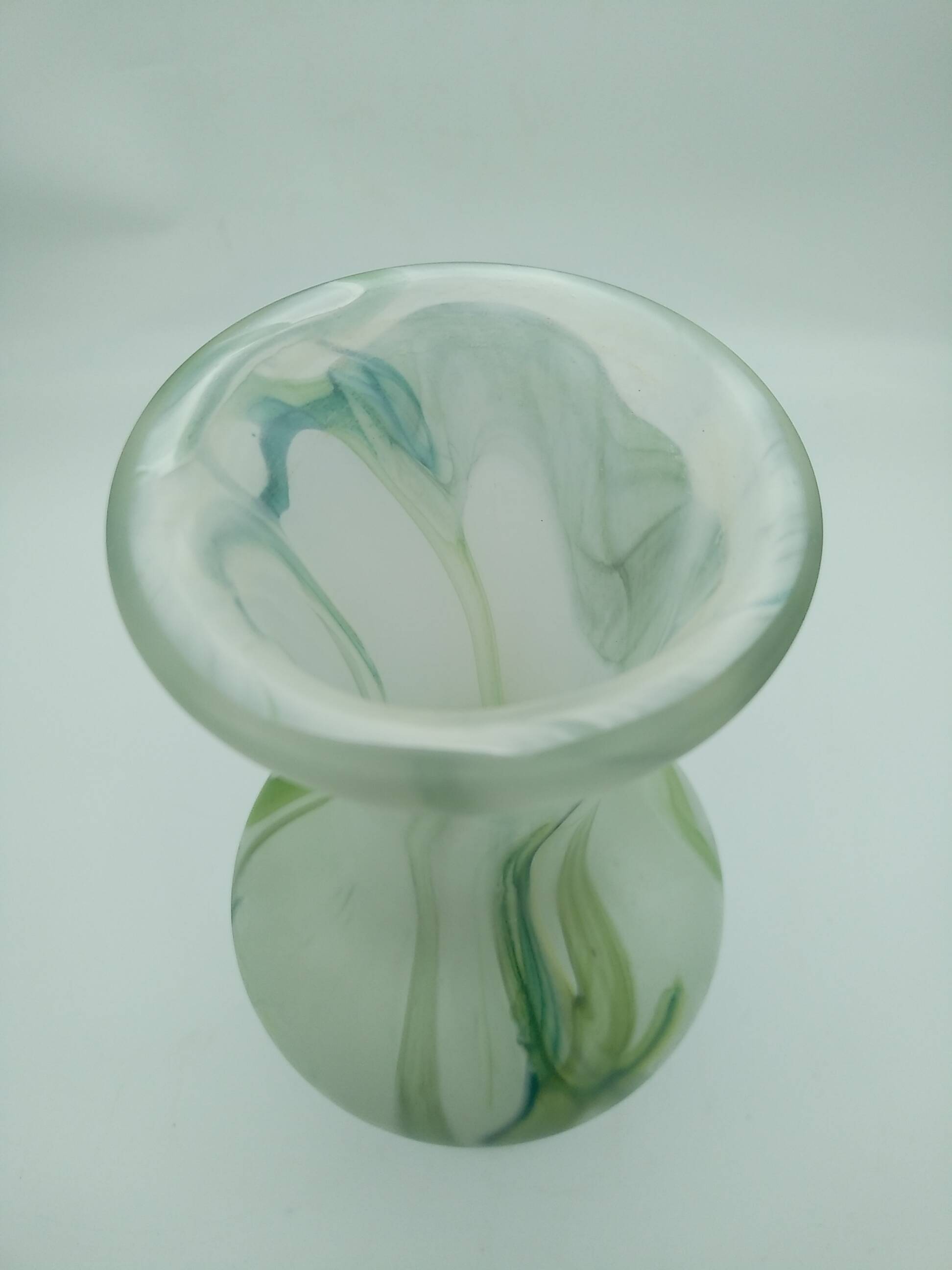 Glass paste vase. Signed JP Mateus 1996.