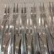 12 silver-plated metal snail forks, SFAM silversmith, Art Deco style