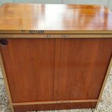 Small sideboard, TV unit, hifi in solid wood, walnut, Louis Philippe style