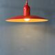 Small vintage Space Age suspension in red metal.