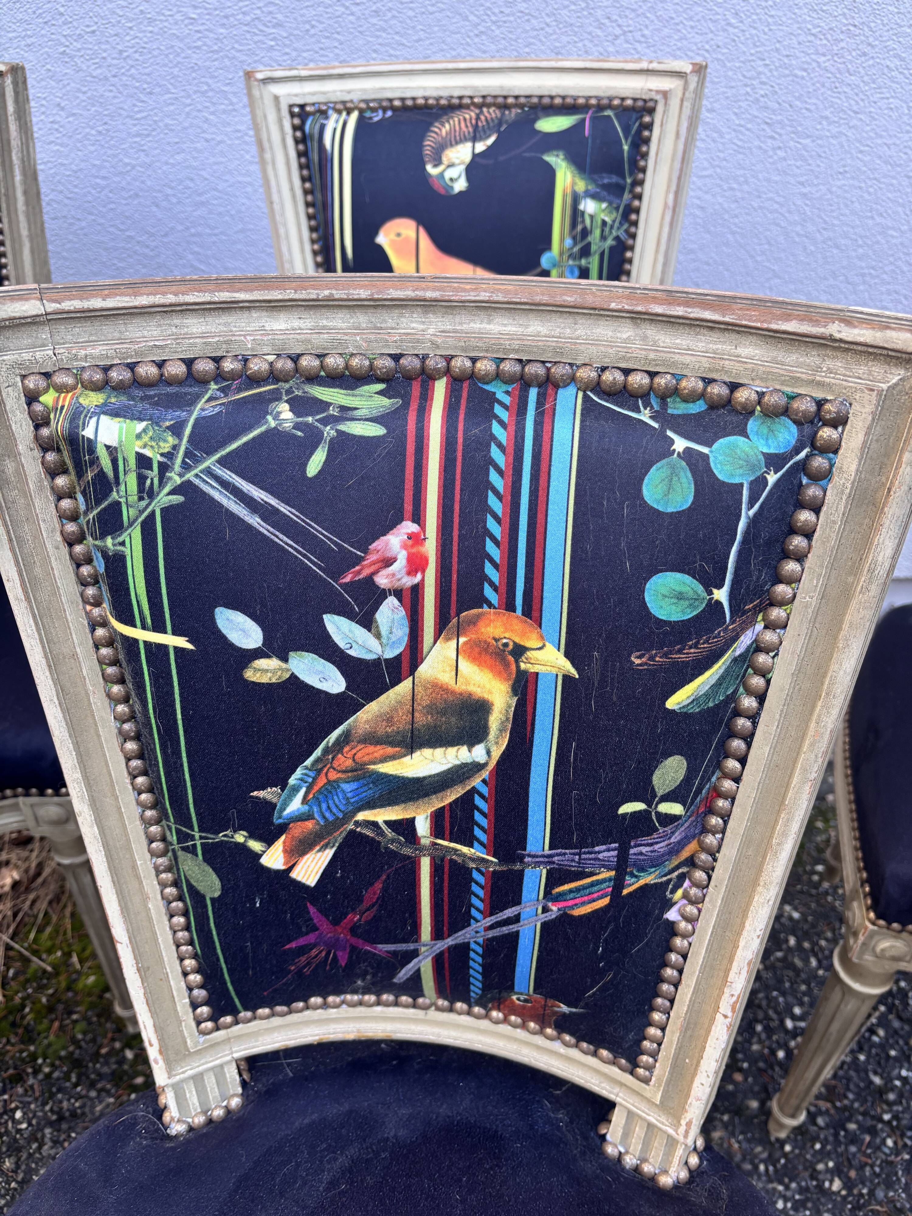 Set of 6 Louis XVI dining chairs