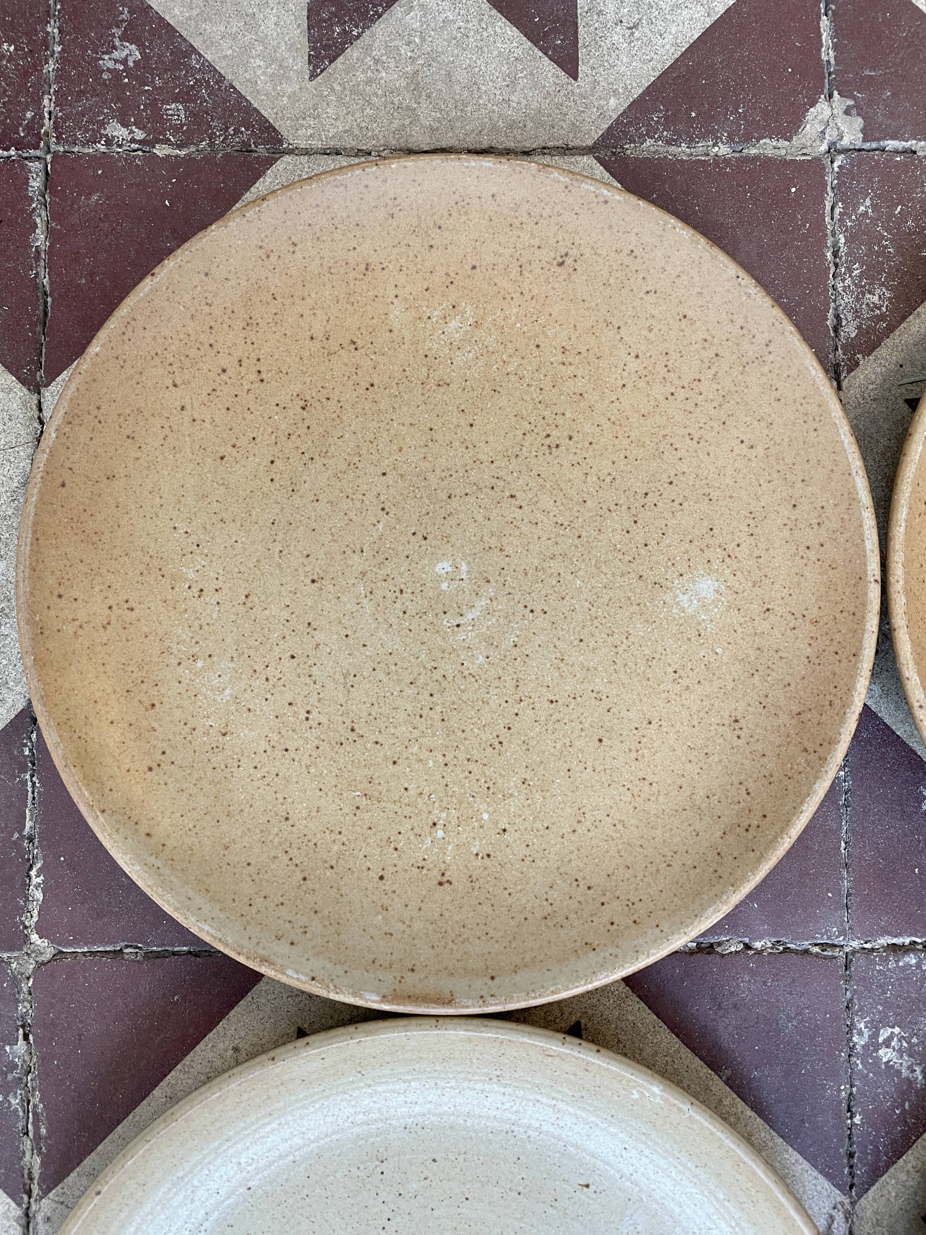 Set of 12 plates dessert gres