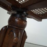 Sgabello da Pianoforte in Faggio Curvato e Paglia di Vienna