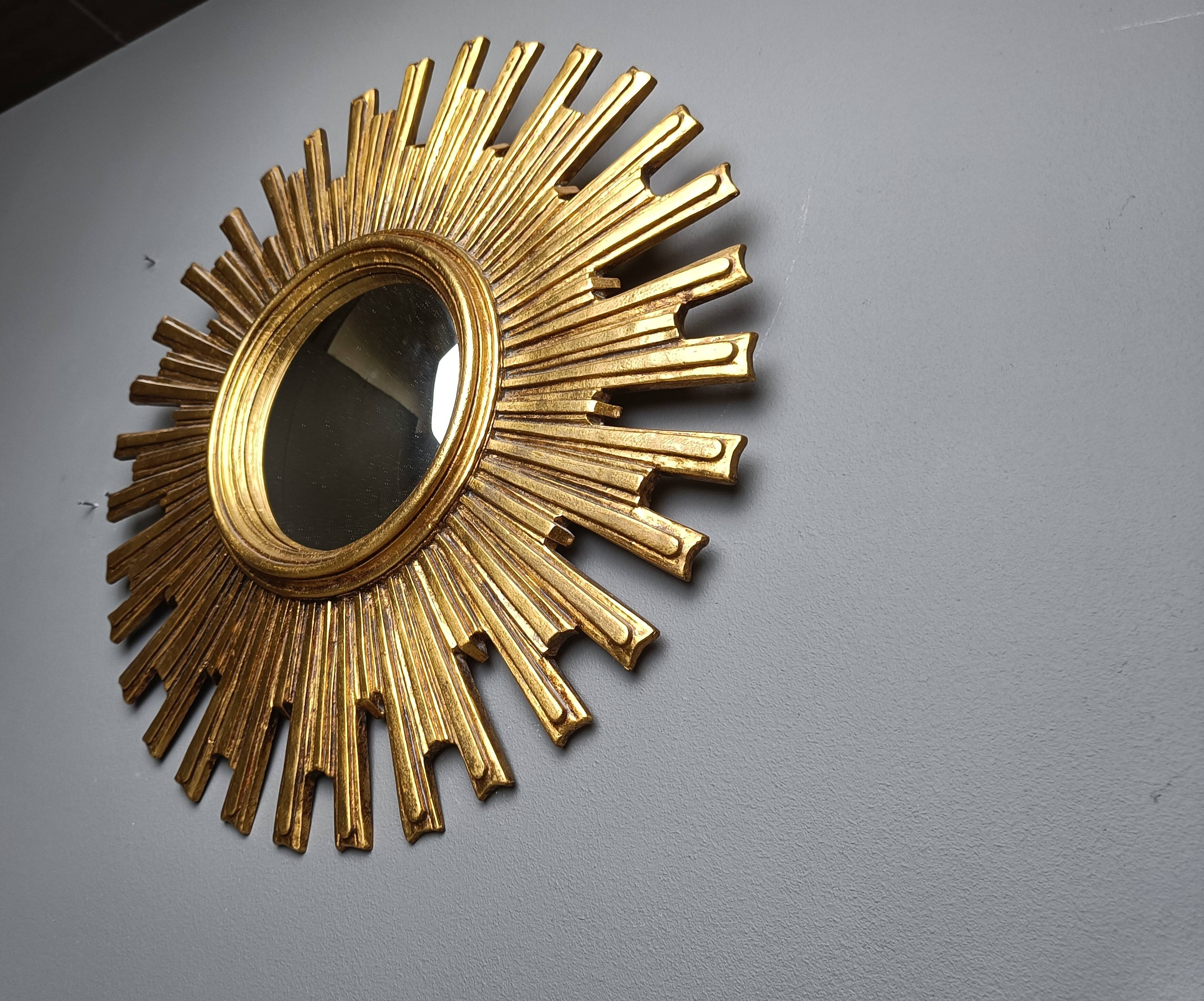 Vintage sunburst mirror, 1960s