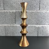 Brutalist gilt bronze candelabra