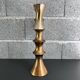 Brutalist gilt bronze candelabra