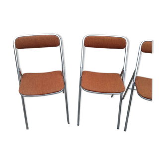 Pair of Souvignet folding chairs from the 1970s.