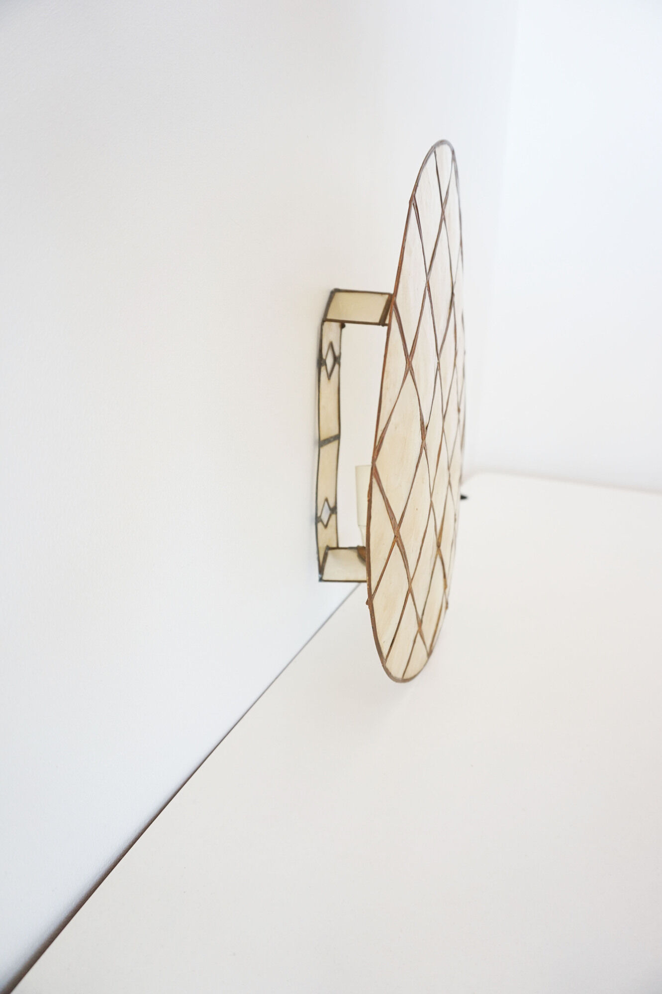 Applique ronde en nacre vintage