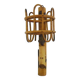 Rattan bamboo lantern wall light. 1950s-1960s