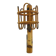 Rattan bamboo lantern wall light. 1950s-1960s