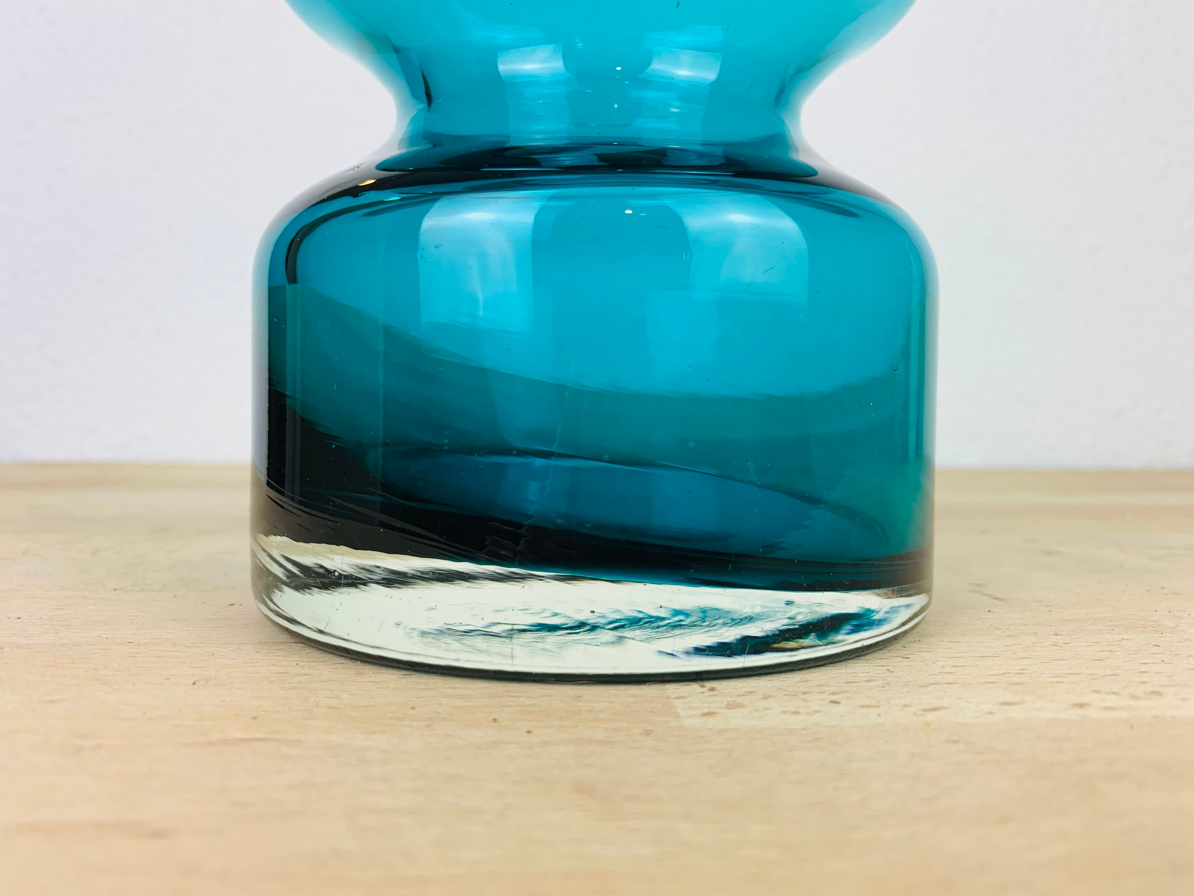 Scandinavian roll vase, riihimaki glass tamara aladdin