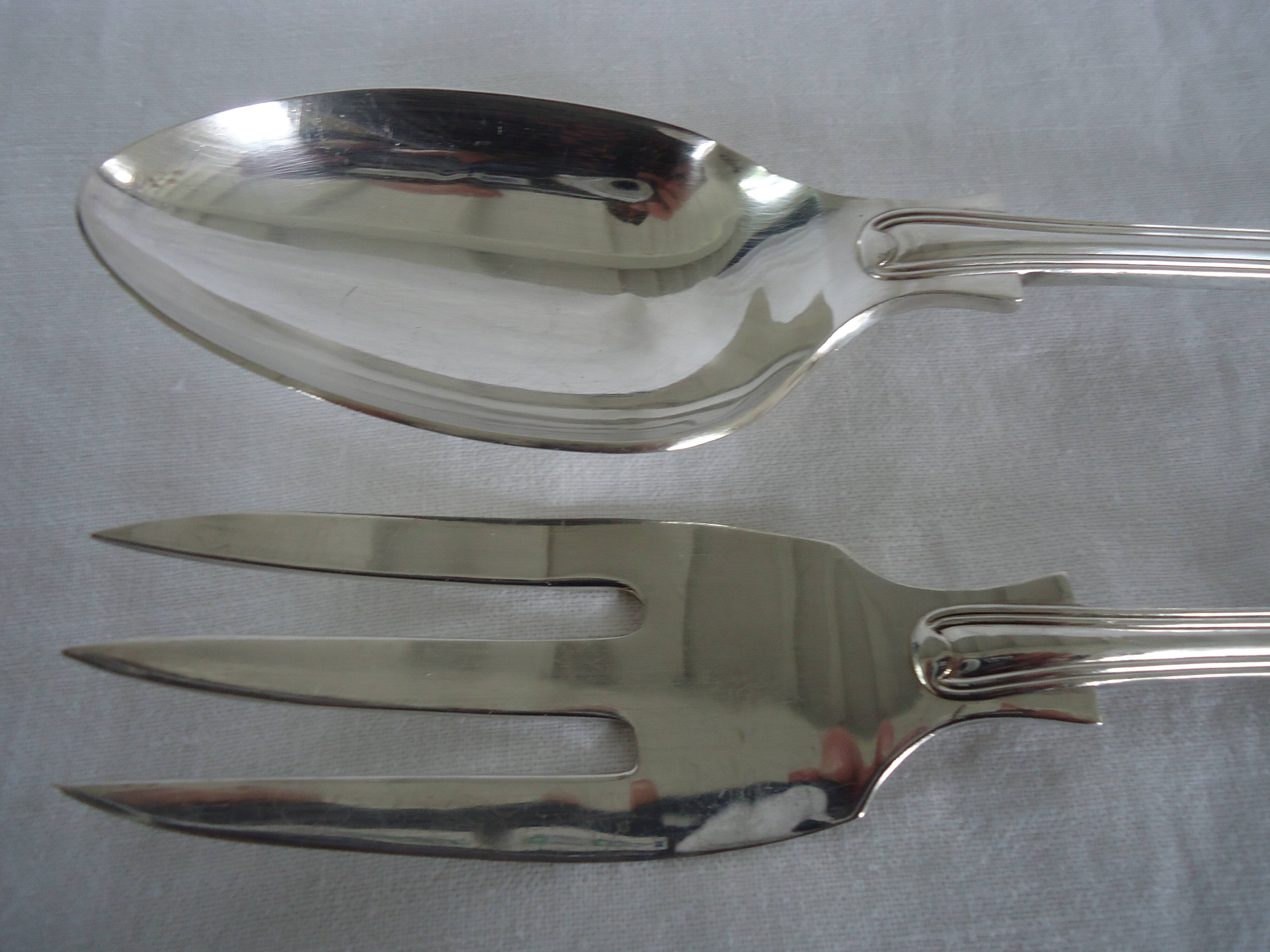 Paire de couverts de service, plaqué argent sheffield england