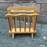 Vintage wooden magazine rack 1960