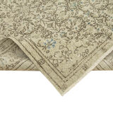 Tapis beige oriental rustique fait à la main 194 cm x 313 cm