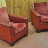Pair of club armchairs