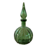 Vintage Empoli Glass Decanter with Stopper, Italy, 1960s