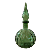 Carafe à décanter vintage en verre Empoli avec bouchon, Italie, années 1960