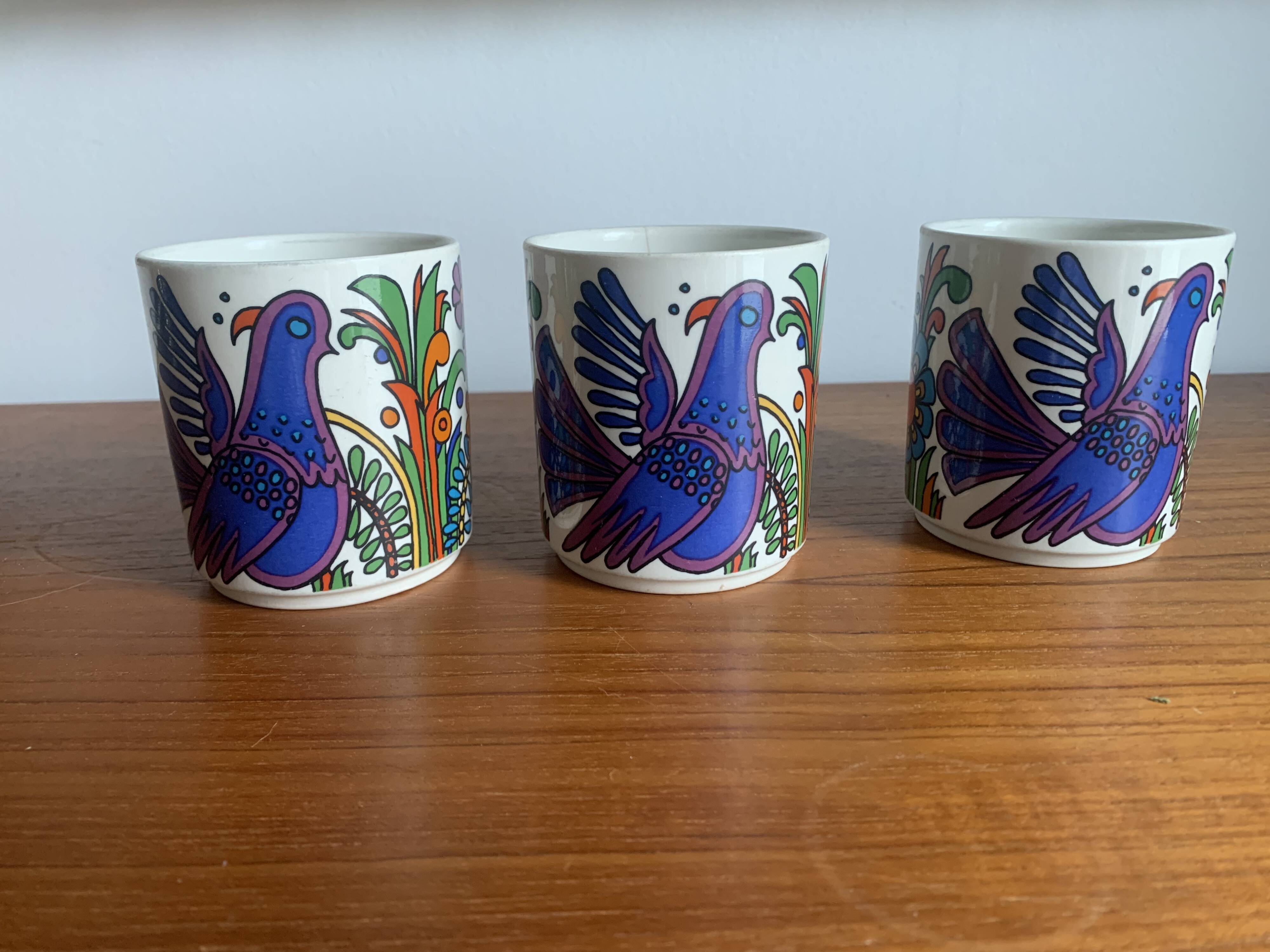 Mugs Set of 3, Villeroy and Boch Acapulco, 1970s