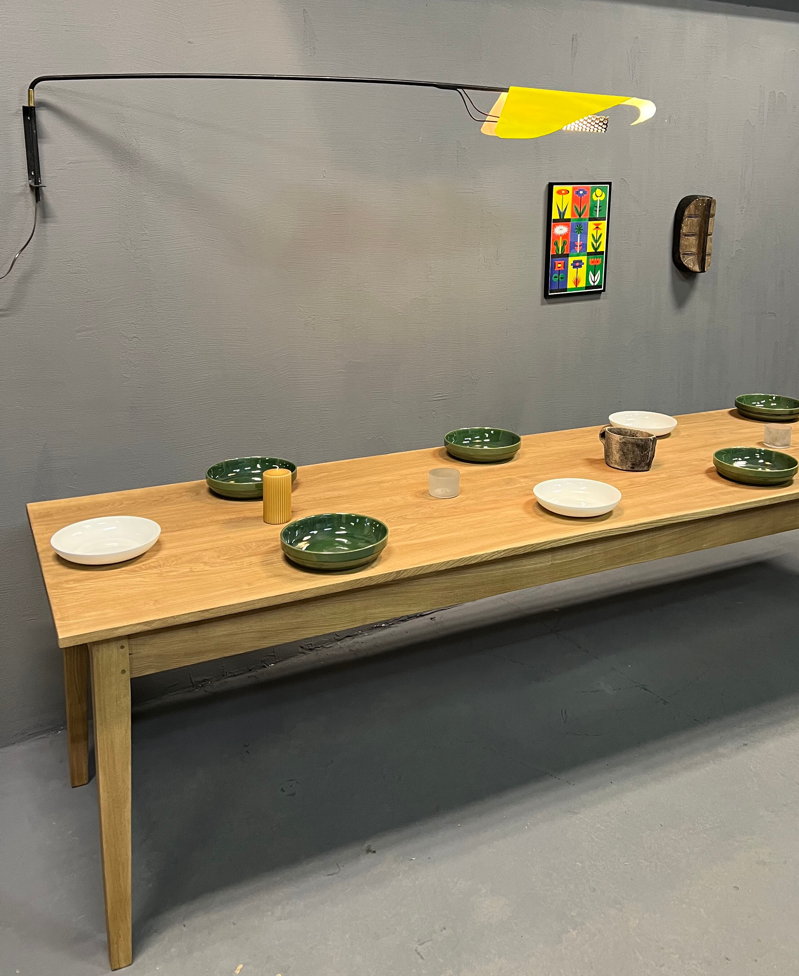 Farmhouse table 300 cm in solid ash