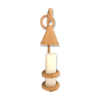 Applique artisanale en corde années 60