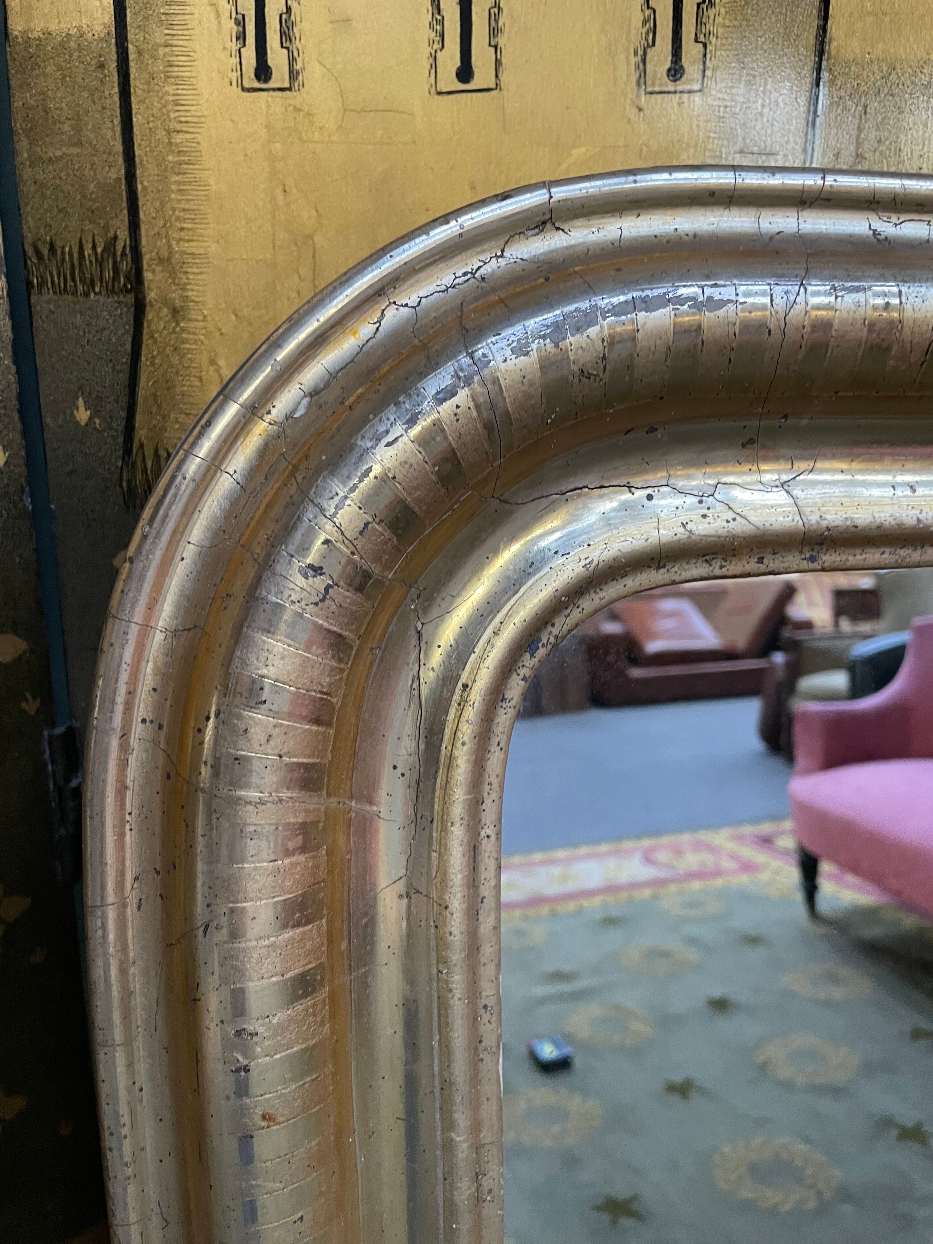 Louis Philippe period mirror with gold leaf