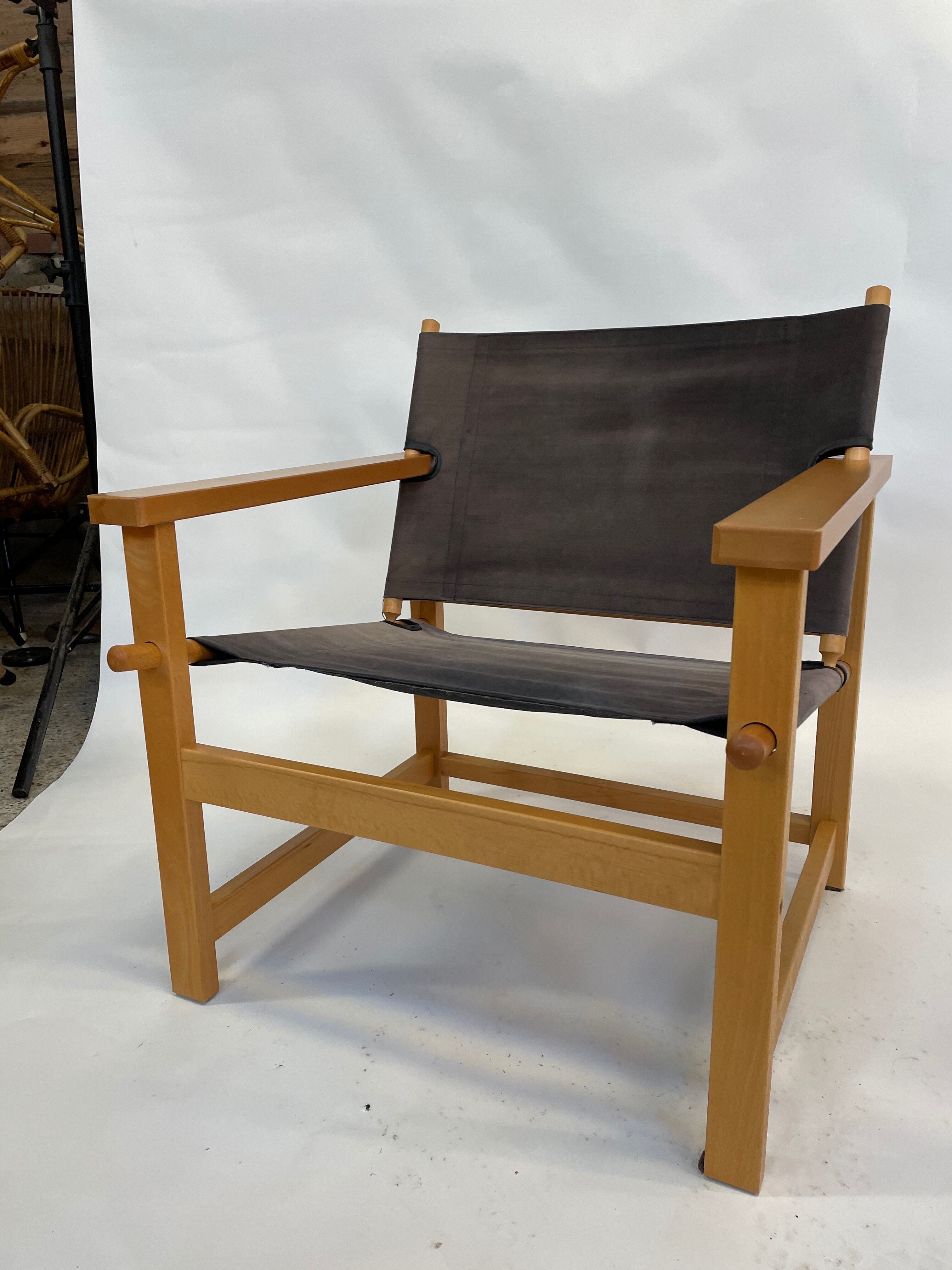 Vintage Safari Chair 1980s Hyllinge Møbler Denmark