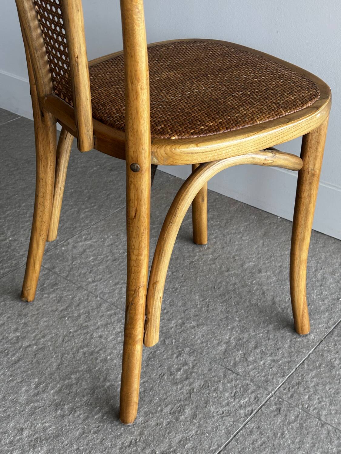 Vintage bentwood bistro chair with caning – Thonet style