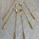 Long coffee or cocktail spoons in gold plating
