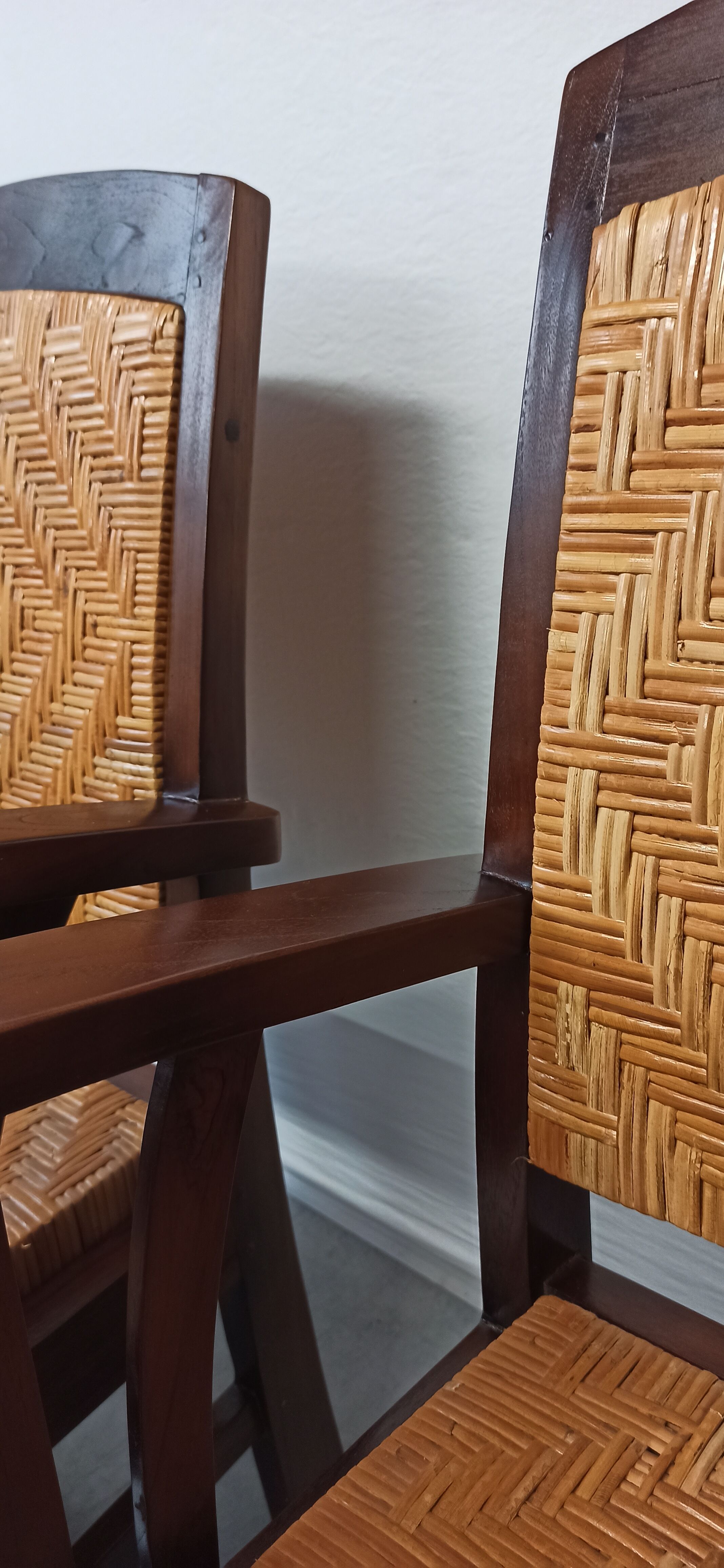 Pair of colonial style armchairs