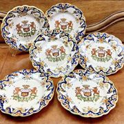 6 old Devres Fourmaintraux Rouen coffee cups Dinan model 19th century