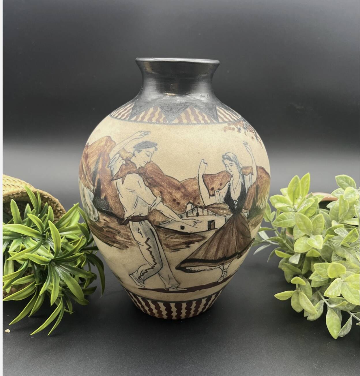Vase boule en grès de Cibourg signé Pedro Garcia de Diego -637004
