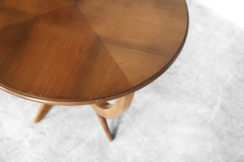 Table Walnut Bydgoskie Fabryki Mebli Poland 1950 s