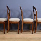 Set of 4 mahogany chairs, Napoléon III period - second half of the 19th century.