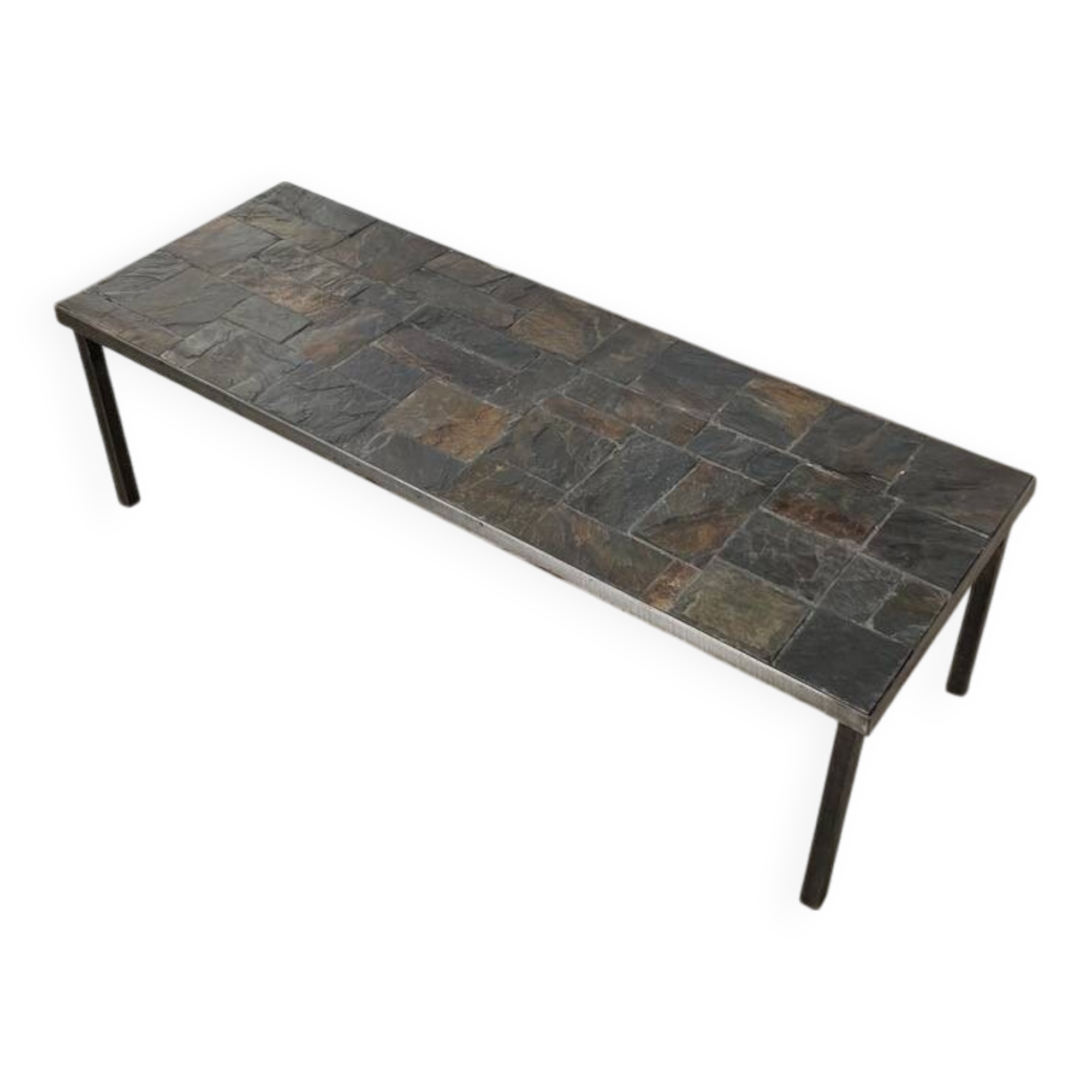 1950s slate coffee table